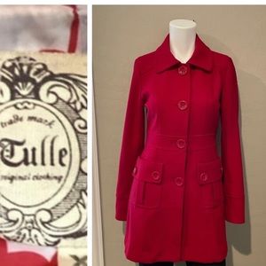 Anthropologie's Tulle Red Wool Coat